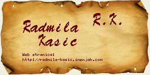 Radmila Kašić vizit kartica
